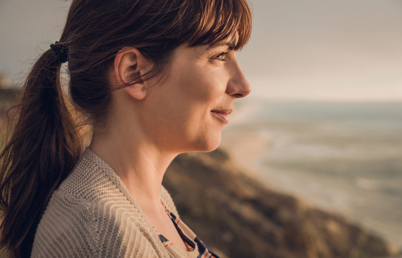 Beautiful woman enjoying the simple things of life